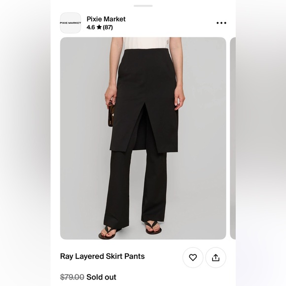Pixie Market Pants - Pixie Market Ray Layered Skirt Pants